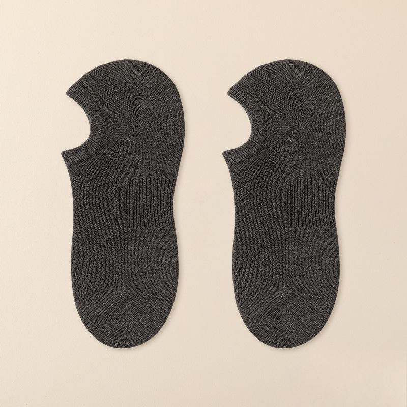 Men's Summer Thin Invisible Cotton Mesh Breathable Sweat Absorbing Deodorizing Socks