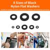 500Pcs 8 Sizes Plane Spacer Seals O Ring Assortment Kit Insulation Gasket Ring New Nylon Washer