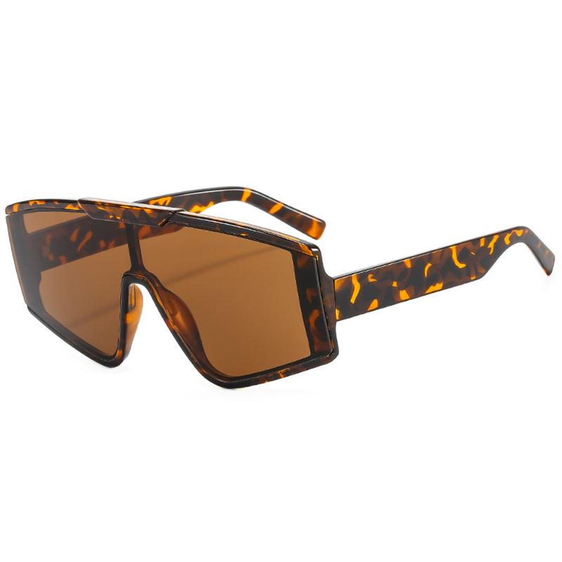 Men Women One Piece Sun Glasses Fashion Square Shades Oversized Frame Shield Sunglasses Women Luxury Non Polarized Glasses