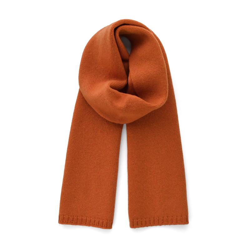Fresh green wool small scarf women autumn winter warm knitted solid color scarves luxury kids adults christmas new year gifts
