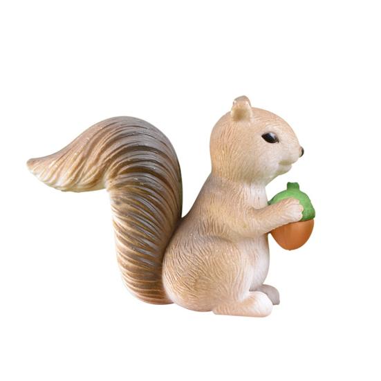 4Pcs Mini Squirrel Animal Figurine DIY Miniature Fairy Garden Bonsai Ornament