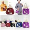 Mommy Bag Hanfu Drawstrings Bag Ruffle Floral Bucket Bag Embroidery Flower Handbag  Ladies/Girls