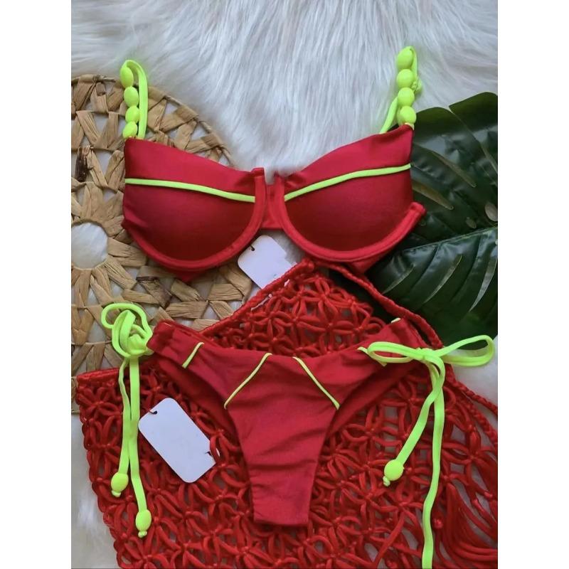 New Sexy Push up Bikini Set Swimsuit Women's low-waist Swimwear For Female Two Piece Beachwear 2025 Bathing Suit
