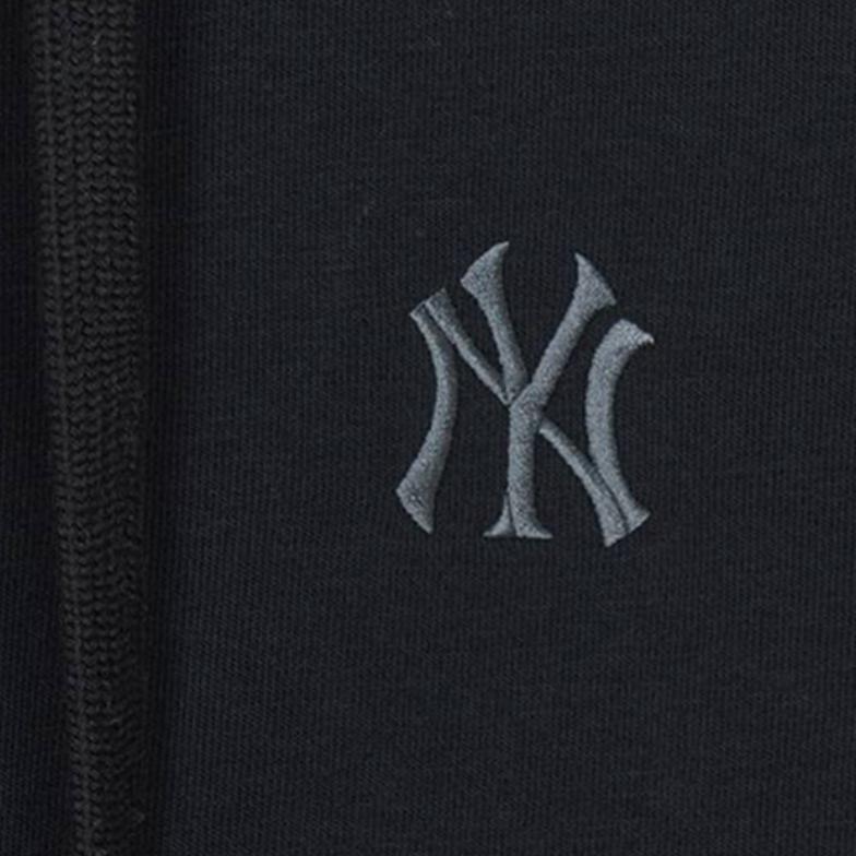 MLB Loose Solid Color Hooded Sweatshirt With Drop Shoulder Unisex sweatshirt 3ATRB0161-50BKS