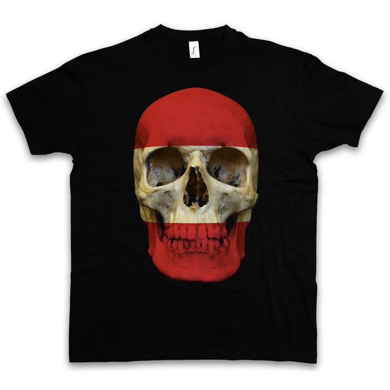 Austria Flag Skull T-shirt