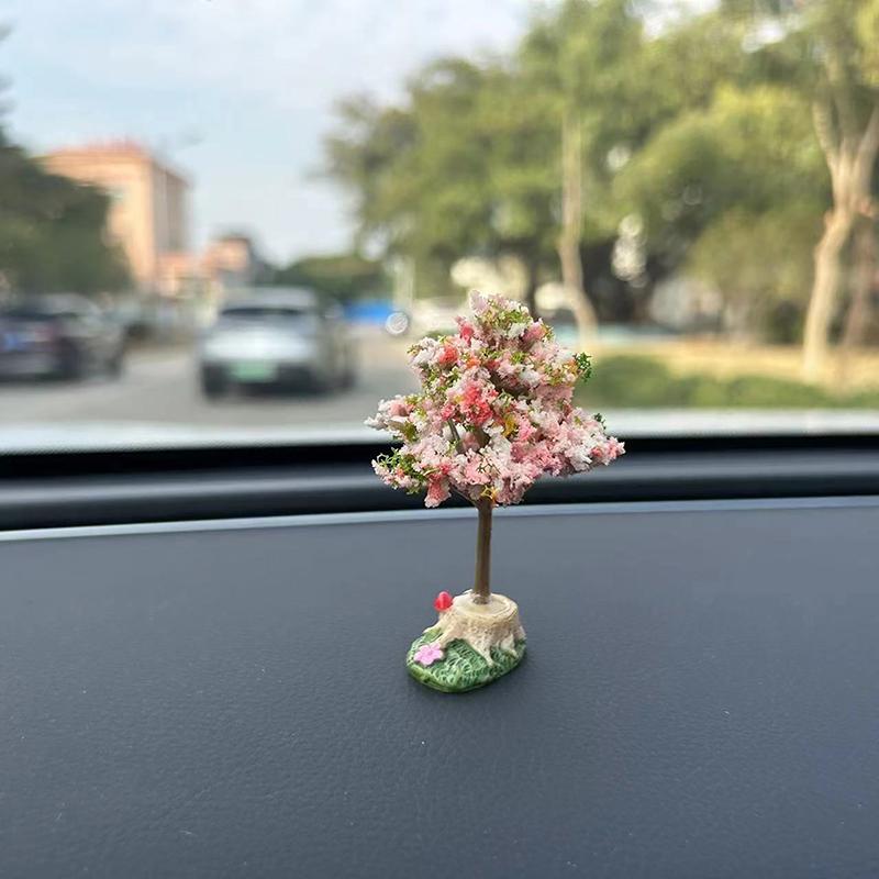1Pc  Car Mini Tree Decoration Center Console Car Green Plant Accessories Simulated Flower Decoration Cute Gift Car Decoration