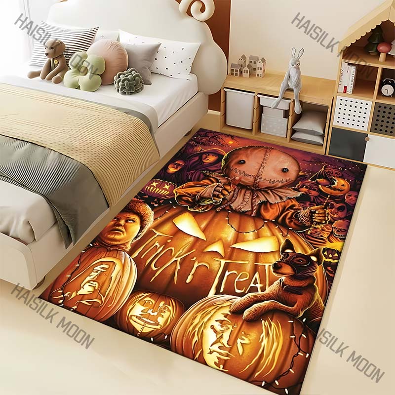 

Horror Doll Halloween Decor Carpet for Living Room Bedroom Bedside Floor Mat Cloakroom Area Rug Creative Doormat for Gifts 40x60cm