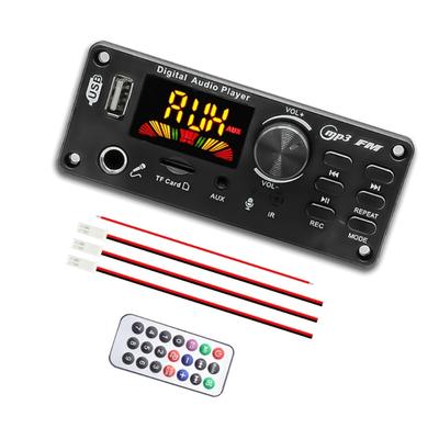 2x50W Amplifier Board Bluetooth-compatible 5.0 MP3 Decoding With 6.5mm Mic Input Color Display For Home Car Auditory
