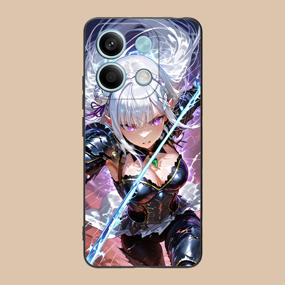 ReZero Emilia Waifu Handyhülle für Xiaomi 15 14 13 12 Mi 11 T Ultra Lite Pro S X 5G Bunter Druck Cover Hülle Hübsch