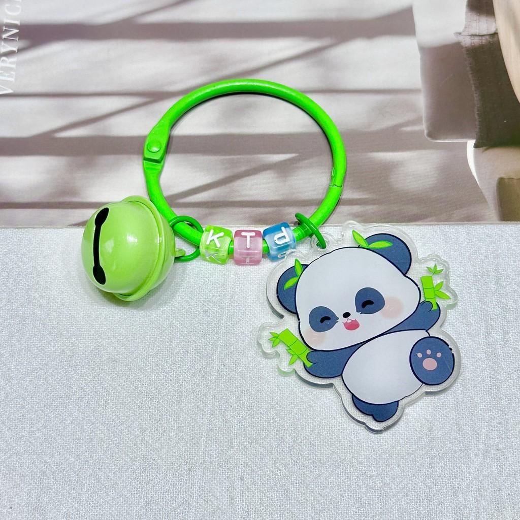 

Милый акриловый брелок Панда с дизайном бамбука Стильные аксессуары для сумок ключей и зелёный