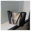 Retro simple atmosphere women's summer new large-capacity splicing shoulder portable tote bag