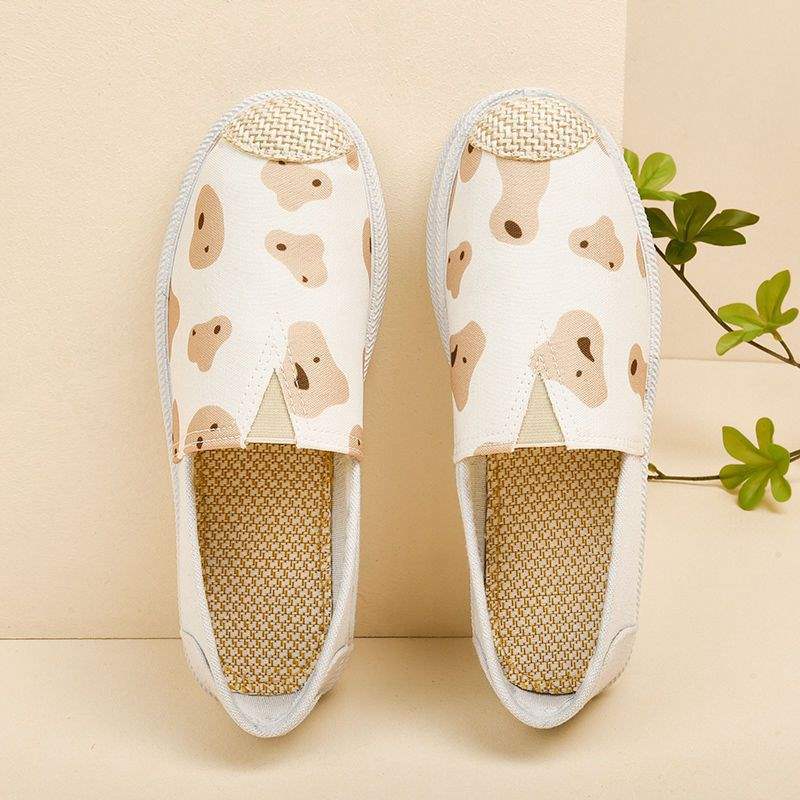 Old Beijing Cloth Shoes Women's One-pedal Lazy Fisherman Shoes Canvas Shoes New Spring and Autumn Summer Breathable Flats