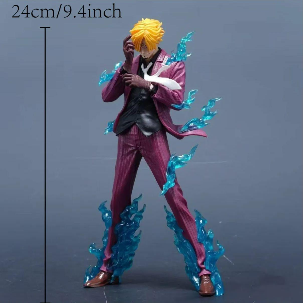 

24cm 9.4 inch Anime Sanji Action Figures Pvc Statue Desktop Ornamen Collection Statue Model Decoration Room Desk Toys Children G no box фиолетовый