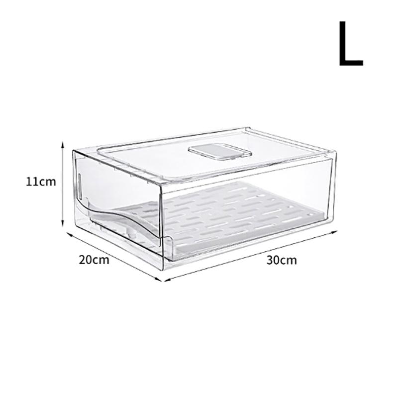 Kitchen Refrigerator Storage Box Drawer-Type Fresh-Keeping Box Food-Grade Eggs And Meat Food Frozen Finishing Storage Box