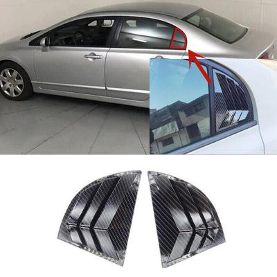 Dla Honda Civic Sedan 8th 2006-2010 Samochód Tylna Żaluzja Okienna Boczna Osłona Żaluzji Nakładka Wykończeniowa Naklejka Wlot Wlotowy Akcesoria Dekoracja Pojazdu