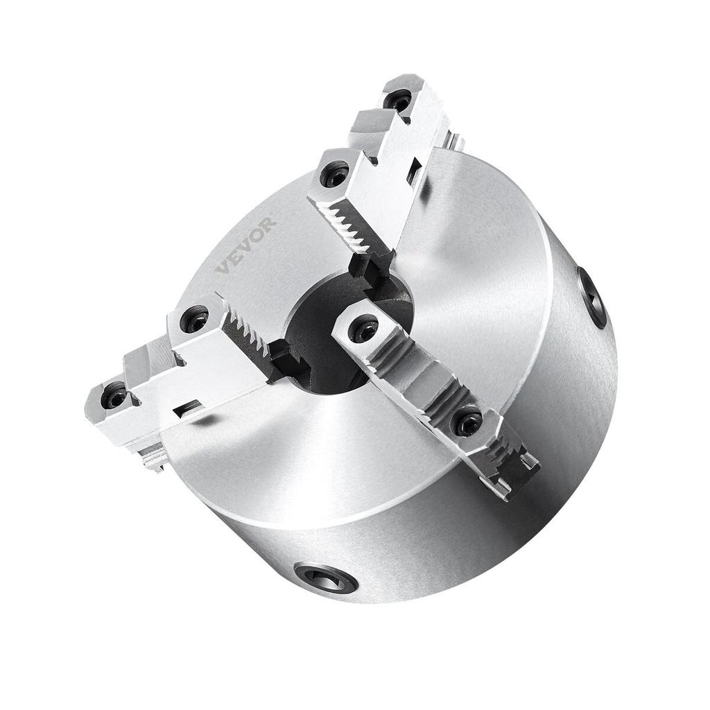 3-Jaw Lathe Chuck, 10'', Self-Centering Lathe Chuck, 0.24-9.84 in/6-250 mm Clamping Range with T-key Fixing Screws Hexagon Wrench, for Lathe 3D