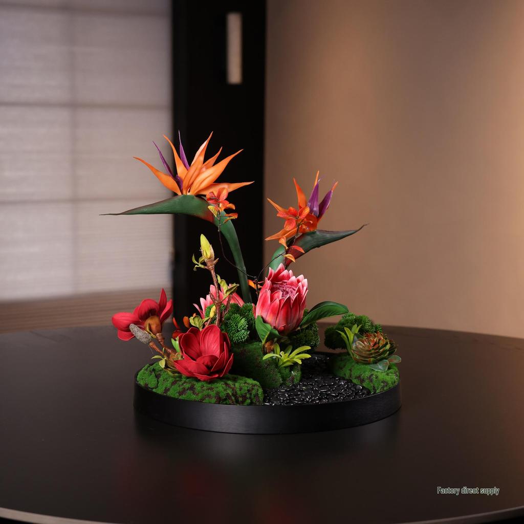 Luxury Chinese Artificial Flower Centerpieces for Large Round Dining Table