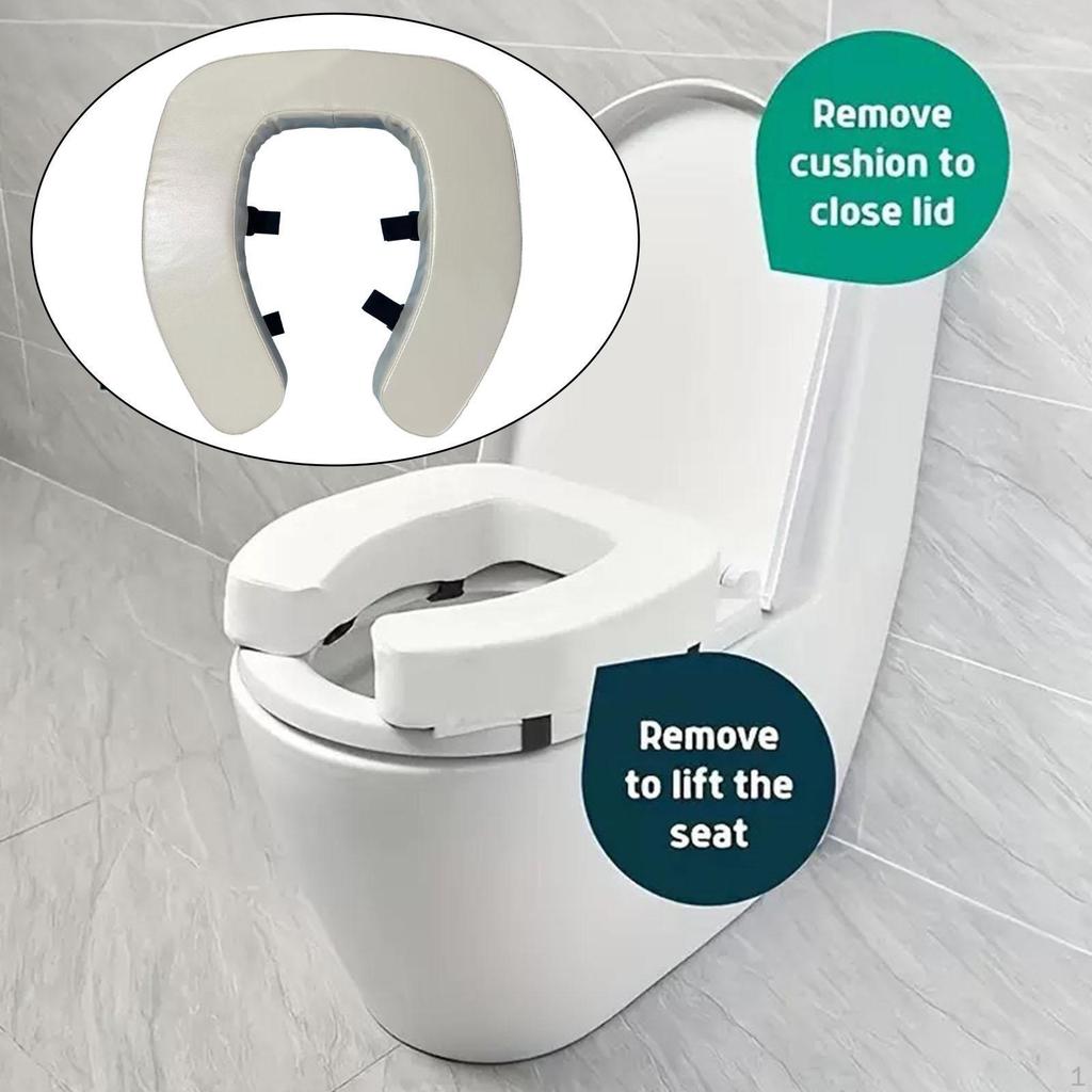 Soft Padded Toilet Seat Cushion,Toilet Riser,Practical,Comfortable,Easy Clean with Foam Thicken