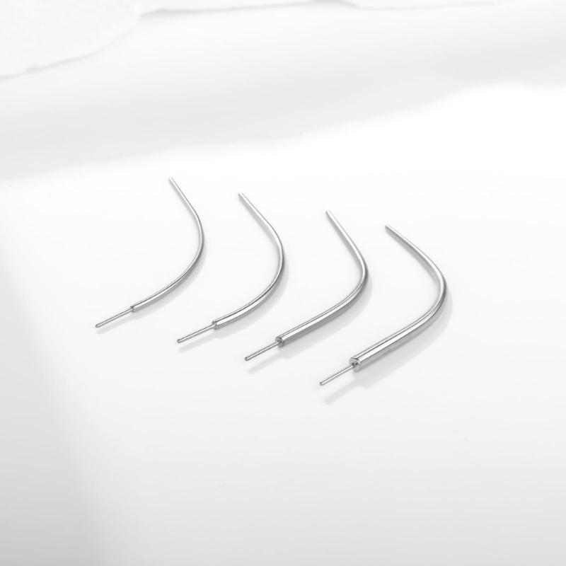 Grasper And Curved Piercing Guide Needle Set For Easy Accurate Body Piercing On Sensitive Skin