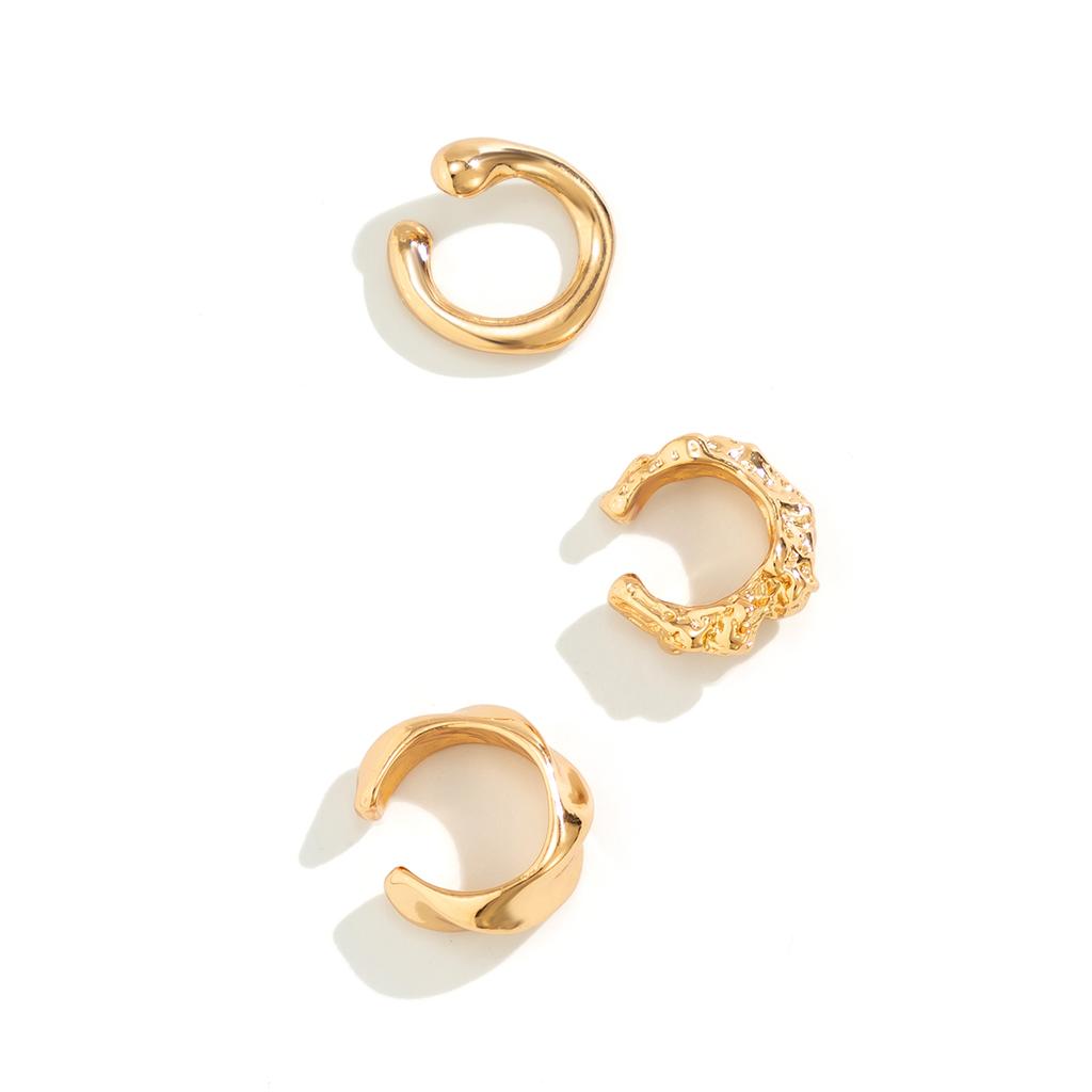 3Pcs/Set Delicate Vintage Clip Earrings for Women Trendy Creative C Ear Cuff Non-Piercing Earring Jewelry Gift Wed Accessories