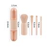 4in1 Travel Makeup Brushes Set Retractable Kabuki Brush and 3 Small Brushes For Eye With Soft Bistles Small Portable For Touchup