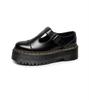 Scarpe Mary Jane da Donna, Scarpe Martin Basse con Fibbia a Suola Spessa, Scarpe in Pelle con Plateau Rialzante Stile Britannico