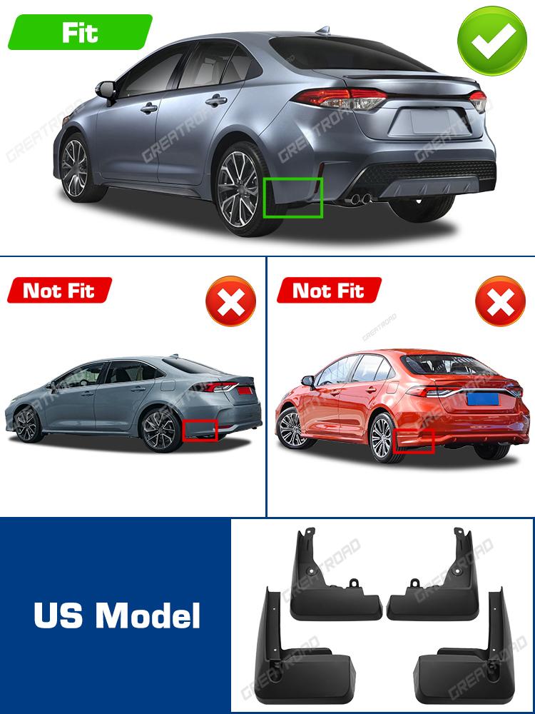 

For Toyota Corolla 2019 2020 2025 2025 2025 2025 Fender Mudflaps Splash Guards Mudguards Mud Flaps car Accessories