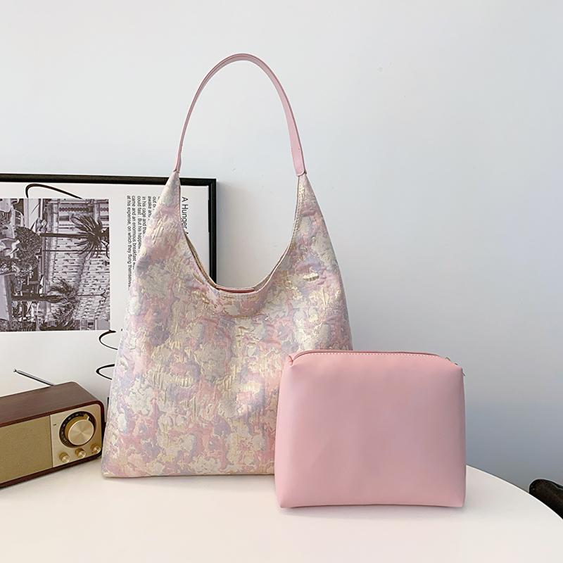 

Женская сумка через плечо с принтом бабочки Большая сумка-тоут Сумка подмышки розовый