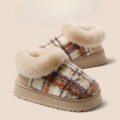 New Indoor Home Bags for Women with Cotton Shoes, Thick-soled Warm and Fleece Shoes