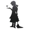 Girl Sculpture Portable Silhouette Stake Sculptures Waterproof Statue Courtyard Decoration for Patio Decor Home