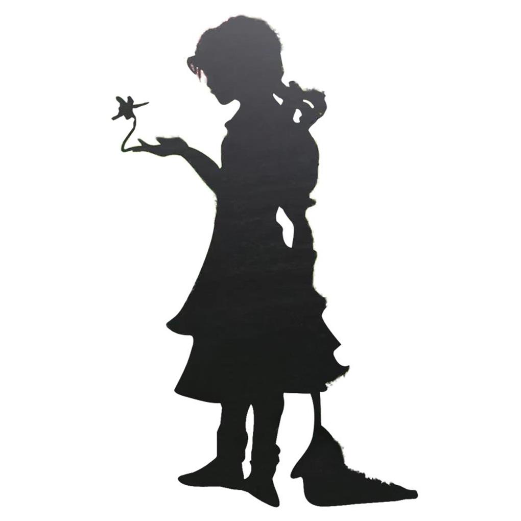 Girl Sculpture Portable Silhouette Stake Sculptures Waterproof Statue Courtyard Decoration for Patio Decor Home
