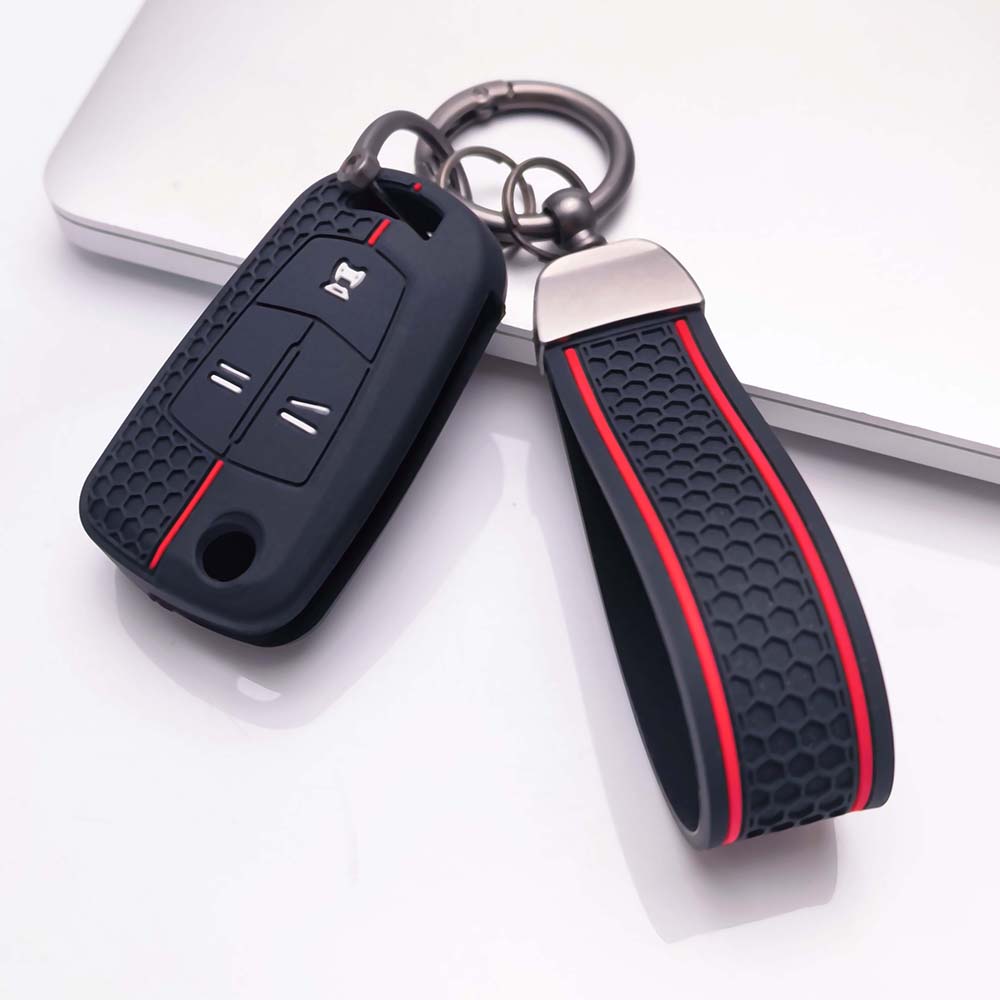 Key Shell Cover for Opel astra h corsa d vectra c zafira b zafira with Keychain Anti-Scratch Guard Shockproof Protection Soft Grip Texture