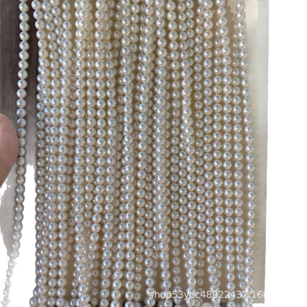 5-6mm High-Luster Near-Round Freshwater Pearl Necklace with Almost Flawless Finish