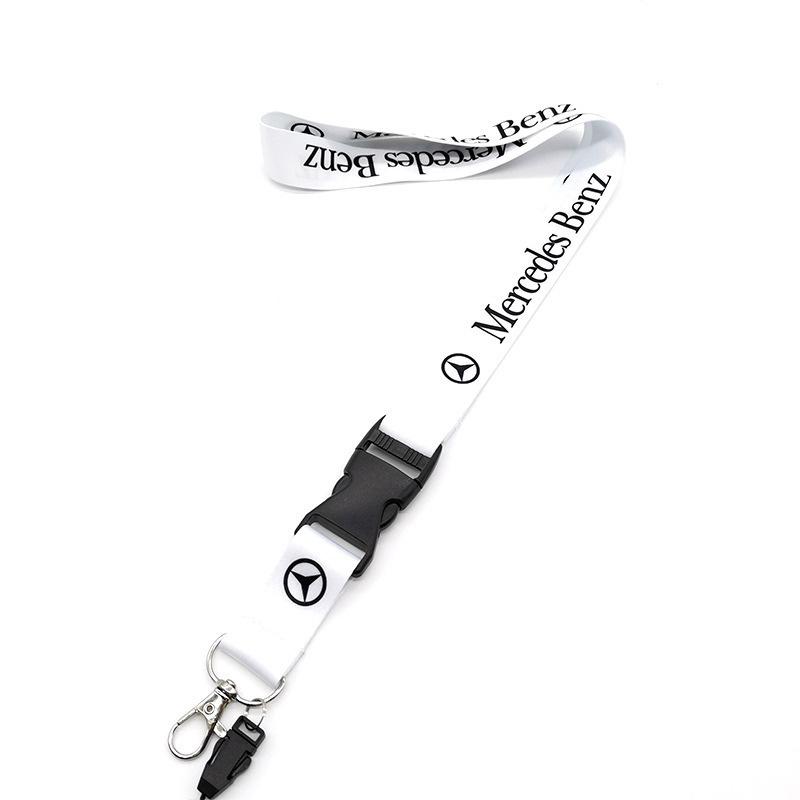 Lanyard Nylon Car Emblem Straps Key Cell Phone Work ID Card Hanging Rope For Mercedes-Benz A B C E G S V Class GLA GLC GLE GLK 