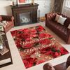 Rose Customized Name Floor Rug Office Rug Design for Dining Room Decorate Room Balcony Foyer Anti-slip Rug Decorate Offices