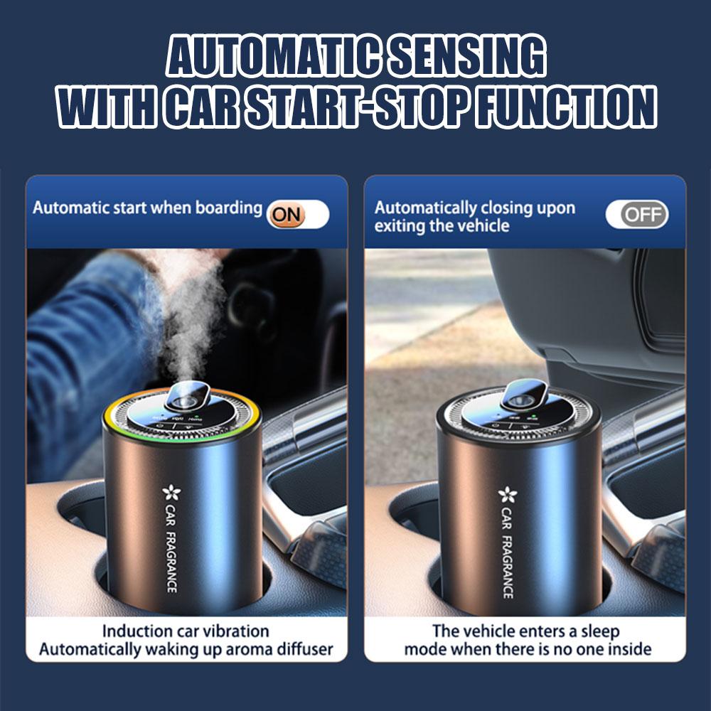 Car Air Freshener Oil Fragrance Diffuser Smell Distributor Eliminator With Digital Display Universal For Car Home Office Bedroom
