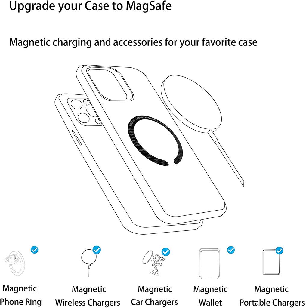 Xiaomi Metal Plate Sticker Ring For Magsafe Wireless Charger For iphone 13 Pro Max 12 Mobile Phone Magnetic Car Mount Holder Universal