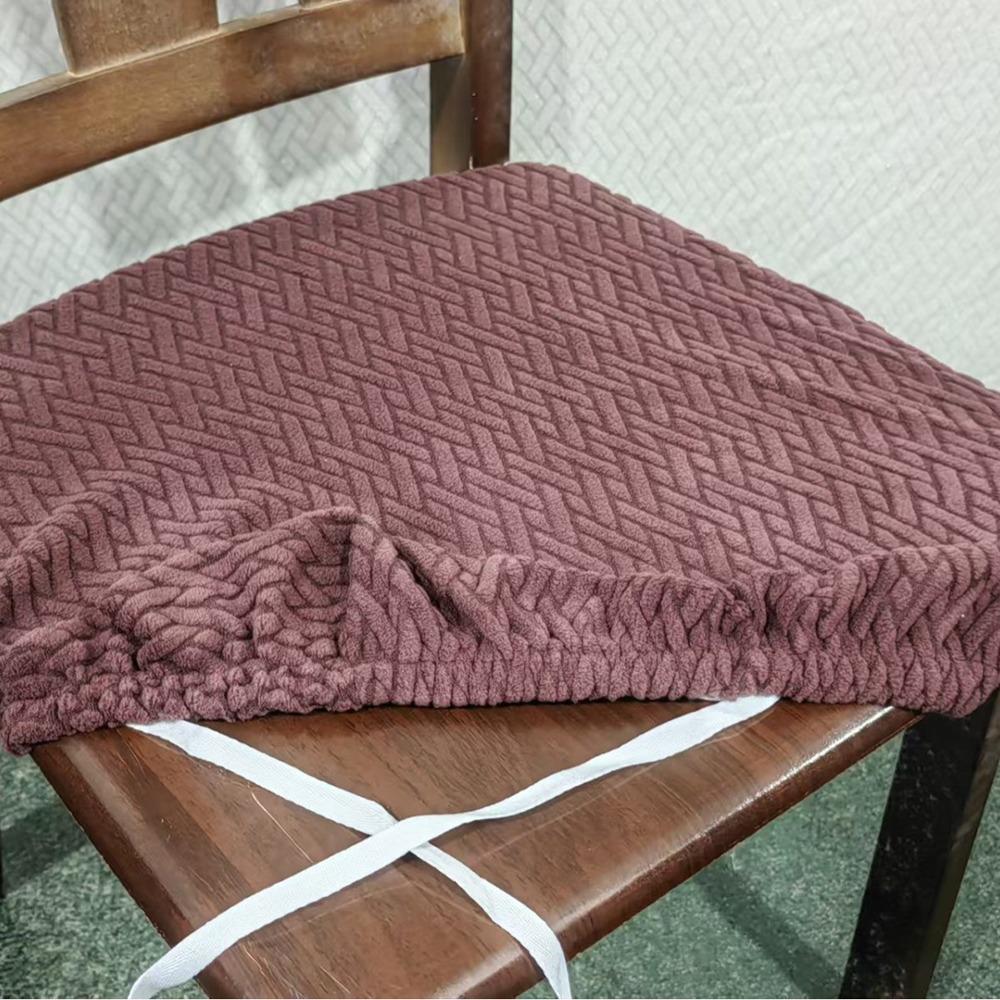 

1Pcs Stretch Jacquard Chair Seat Cover Washable Chair Seat Protector Dining Room Color 10