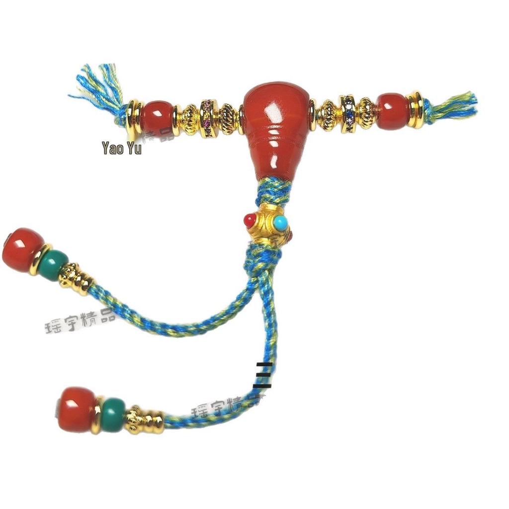 Sherpa Glass Buddhist Beads DIY Set with Nanhong Amber Accessories