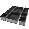 Puricon of Drawer Storage Clothes Clothing Organizer Gray [Set 8] Boxes, Fabric, Cases, Foldable, Lidless, -