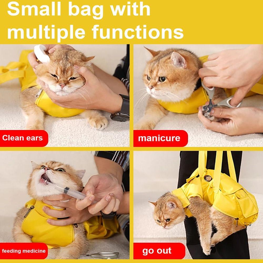 Soft Cat Backpack Breathable Anti-Scratch Bag Bite Proof Pet Travel Bag  Travel