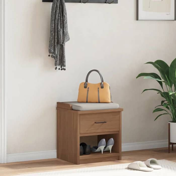 VidaXL Hallway Bench SANDNES 45x40x50 Cm Solid Pine Wood, Bench, Entryway Bench, Shoe Bench, Hallway Bench, 4010446