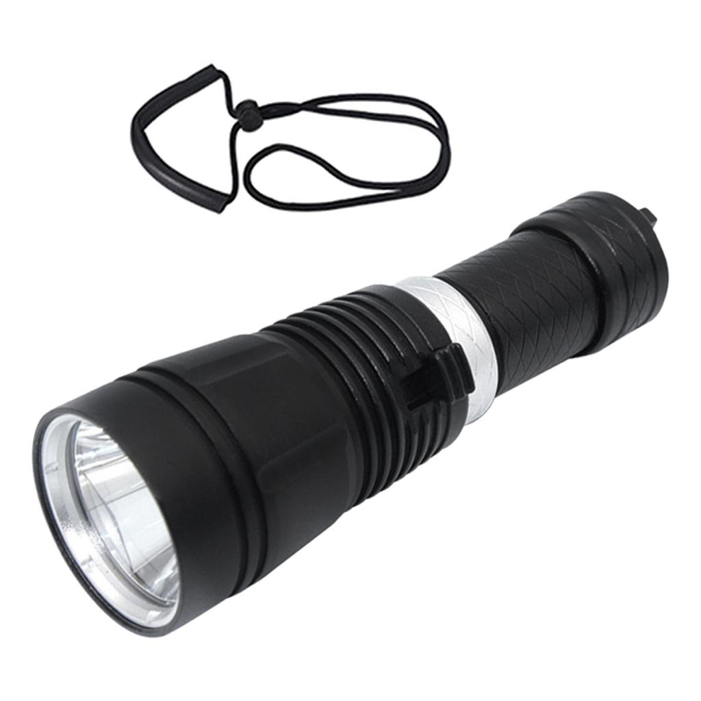 Scuba Diving Flashlight Waterproof Aluminum Alloy Floodlight Light Submarine for