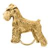 Miniature Schnauzer Made in England 22ct Gold Plated Art Dog Spectacle Holder Collection (Glasses Holder)
