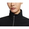 Nike Solid Color Zip Collar Short Sleeve Jacket Women jackets Black HJ1000-010