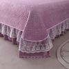 5.5Kg Solid Color Super Soft Thickened Milk Lace Bed Cover Four-Piece 1.8M Bed Cover