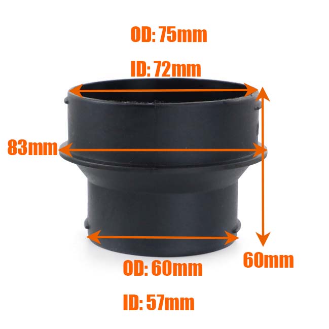 42to60mm 42to75mm 75to60mm Converter 42mm 60mm 75mm Diesel Heater Air Duct Ducting Connector Black For Car Truck VAN Camper