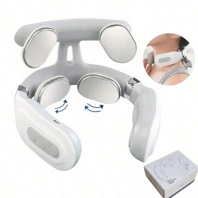 Tragbarer Smart-Nacken- und Schultermassagegerät - USB-wiederaufladbar, Lithium-Akku, Ideales Geschenk für Männer & Frauen