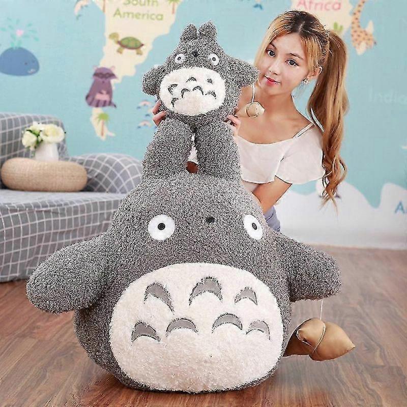 Large Totoro Plush Toy and Pillow, Cartoon Stuffed Doll for Girls and Children's Birthday Gifts