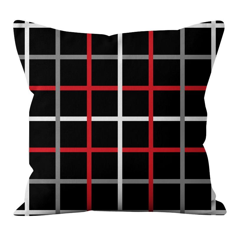 Personalized Fashionable Geometric Abstract Short Plush Pillowcase Home Cushion Cushion Cover